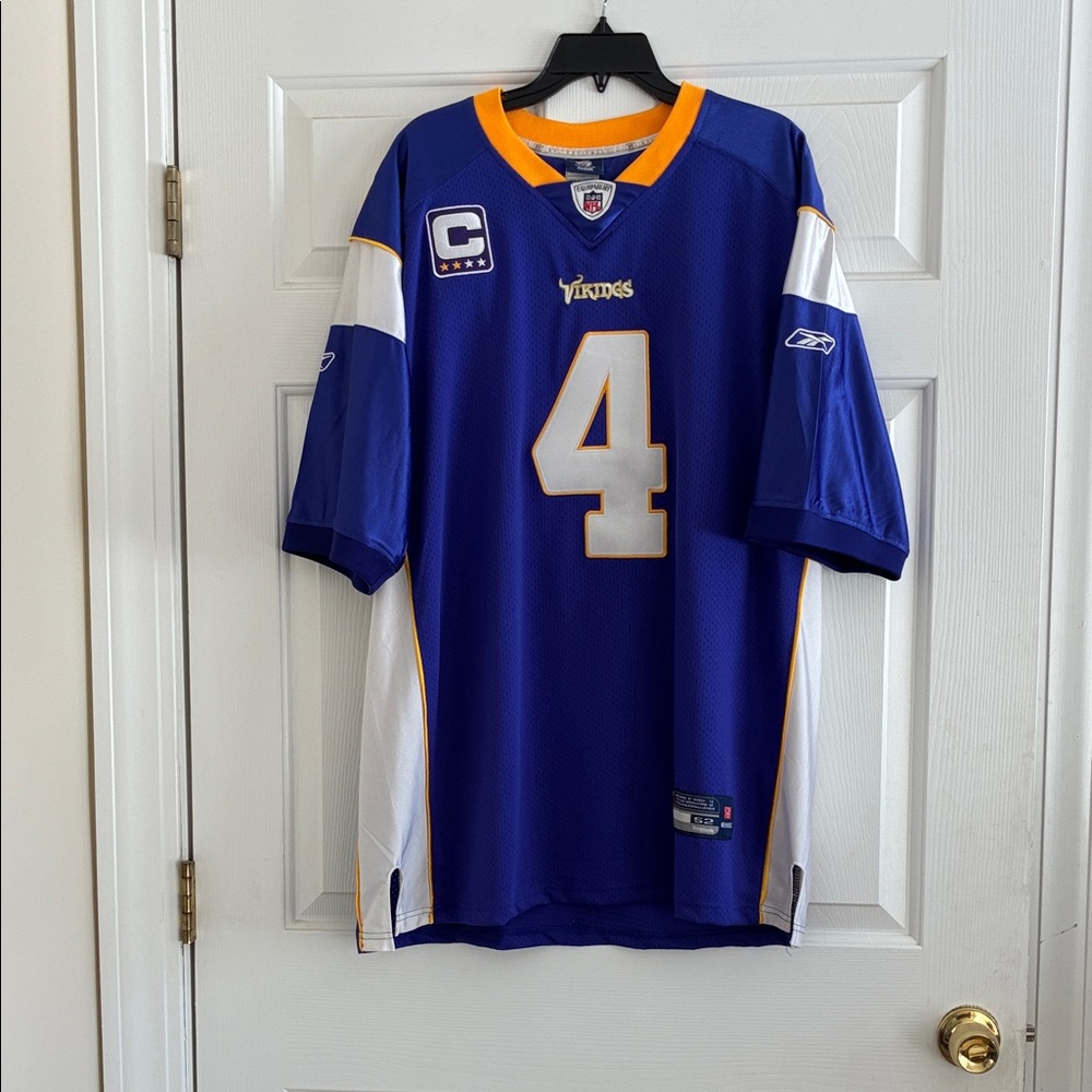 NWT! Reebok FAVRE #4 Purple and Gold Vikings Jersey